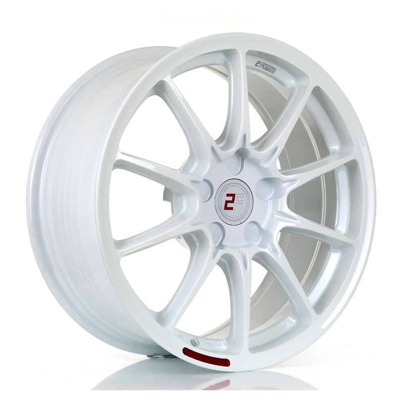 2FORGE ZF8 17x7.5 CUSTOM PCD ET10 to 50 WHITE (Load Rated 1kg) www.srbpower.com