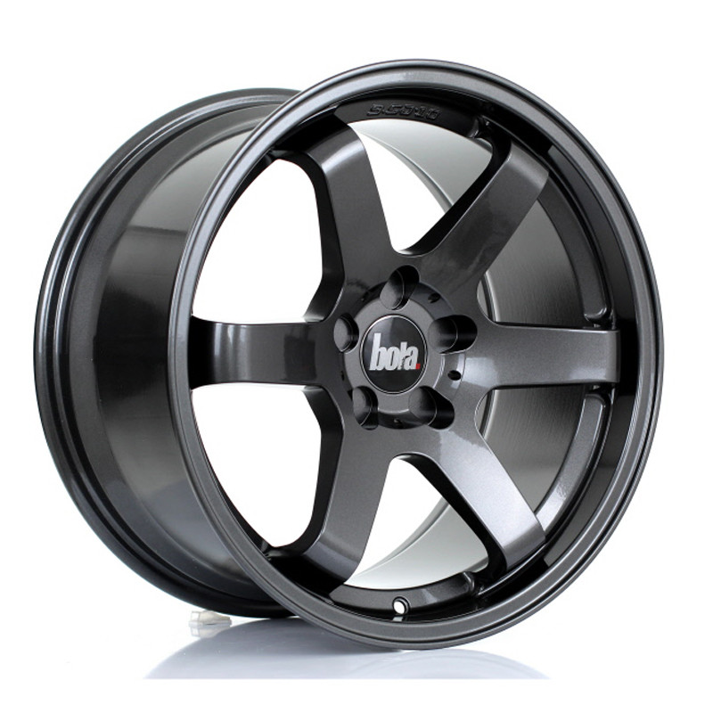 BOLA B1 18x9.5 CUSTOM PCD ET35 to 45 GLOSS GUNMETAL (Load Rated 700kg) www.srbpower.com