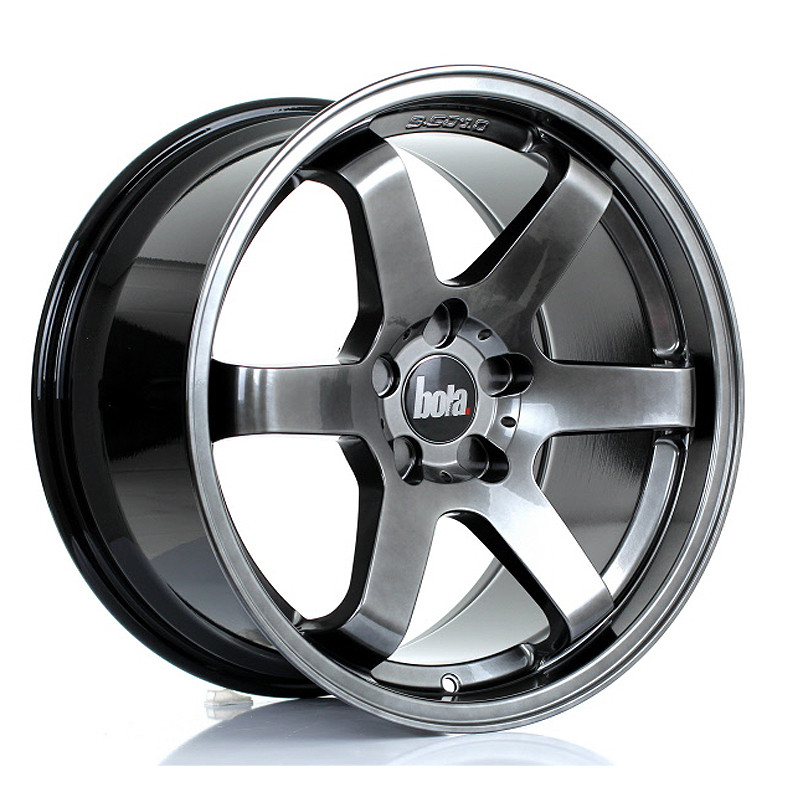 BOLA B1 18x9.5 CUSTOM PCD ET35 to 45 HYPER BLACK (Load Rated 700kg) www.srbpower.com