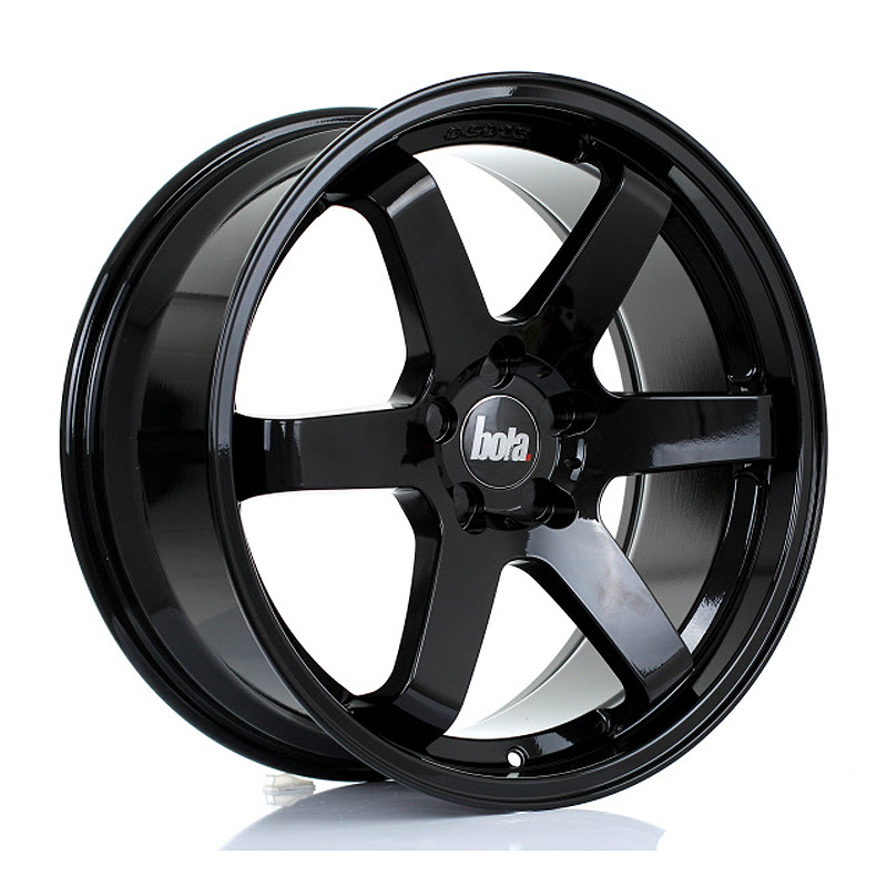 BOLA B1 19x8.5 CUSTOM PCD ET30 to 45 GLOSS BLACK (Load Rated 815kg) www.srbpower.com