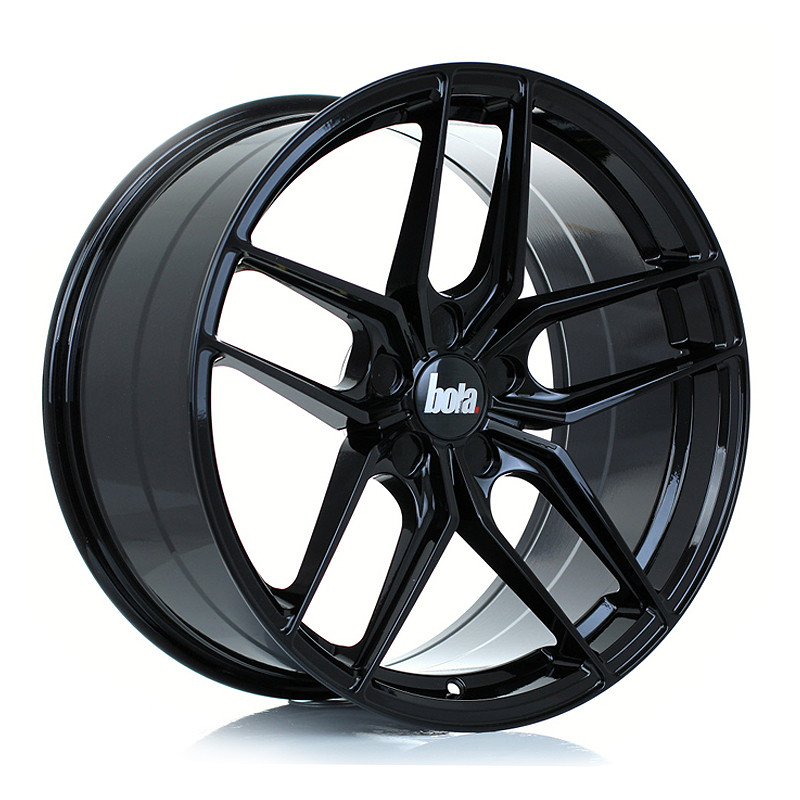 BOLA B11 19x9.5 CUSTOM PCD ET25 to 45 GLOSS BLACK (Load Rated 735kg) www.srbpower.com
