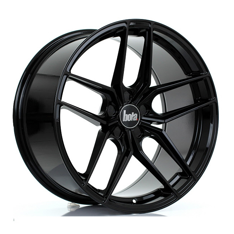 BOLA B11 20x10 CUSTOM PCD ET20 to 45 GLOSS BLACK (Load Rated 750kg) www.srbpower.com