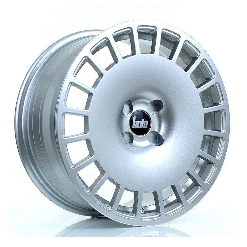 BOLA B12 17x8 CUSTOM PCD ET30 to 45 CRYSTAL SILVER (Load Rated 690kg) www.srbpower.com