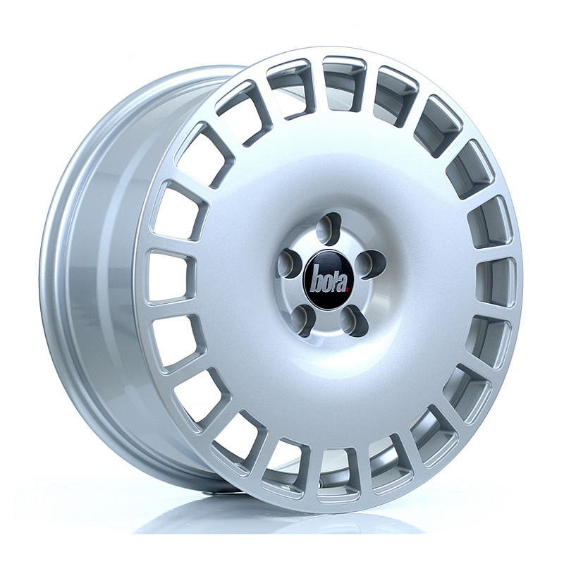 BOLA B12 19x8.5 CUSTOM PCD ET25 to 45 CRYSTAL SILVER (Load Rated 735kg) www.srbpower.com