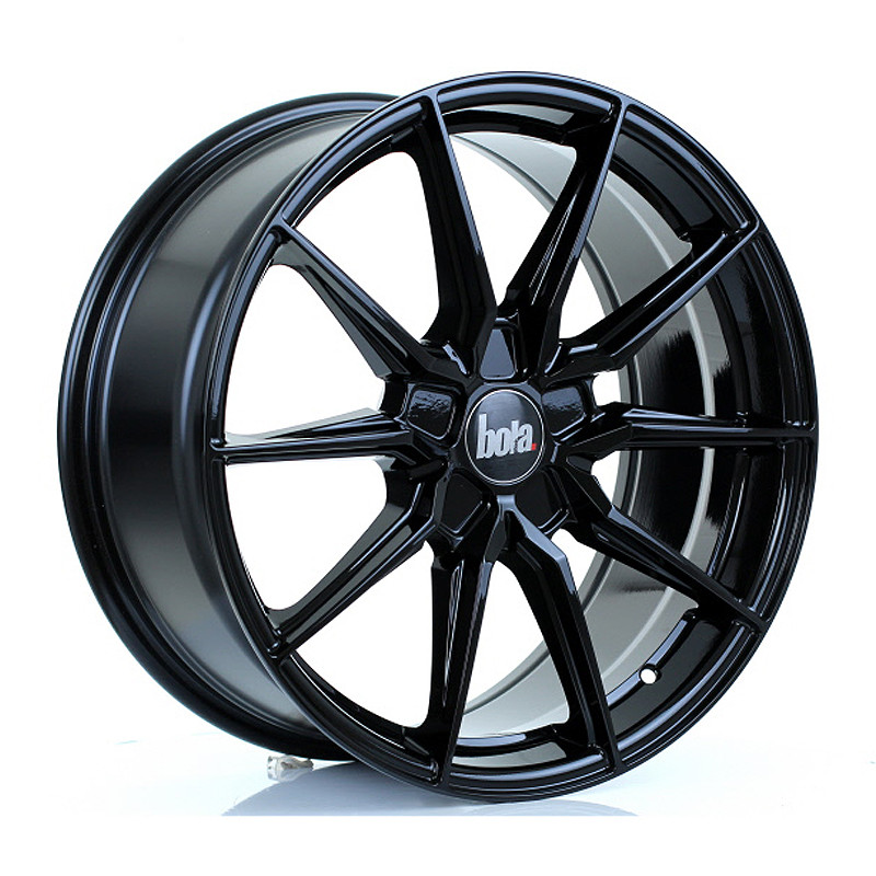 BOLA B16 19x8.5 CUSTOM PCD ET25 to 45 GLOSS BLACK (Load Rated 735kg) www.srbpower.com