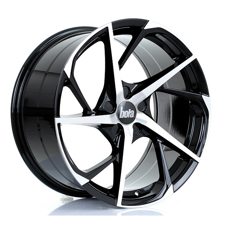 BOLA B18 19x9.5 CUSTOM PCD ET25 to 45 BLACK POLISHED FACE (Load Rated 735kg) www.srbpower.com