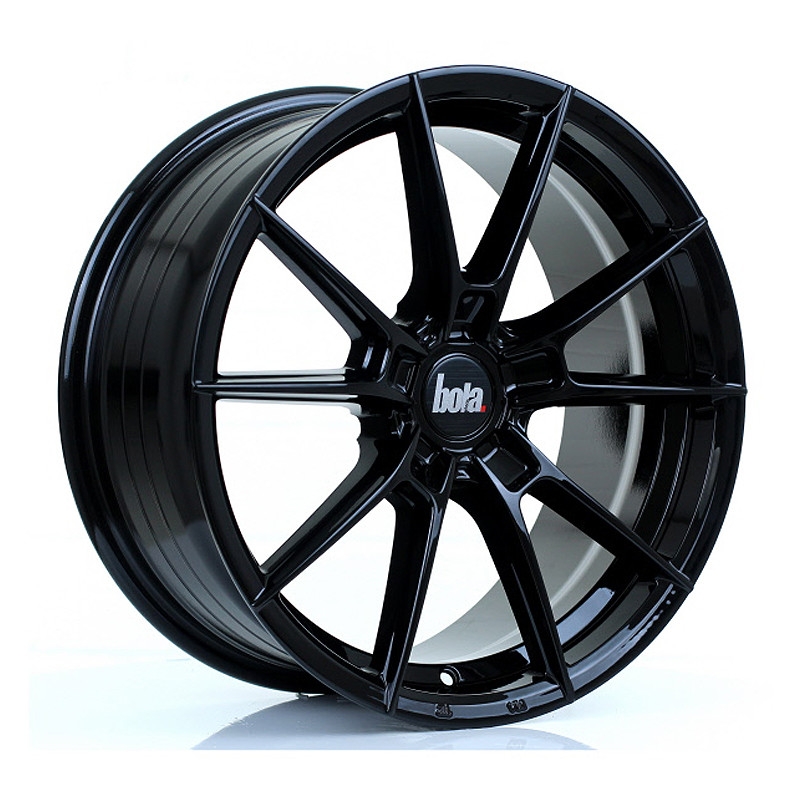 BOLA B19 17x7.5 CUSTOM PCD ET40 to 45 GLOSS BLACK (Load Rated 700kg) www.srbpower.com