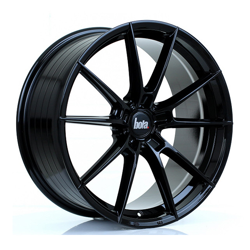 BOLA B19 19x8.5 CUSTOM PCD ET35 to 45 GLOSS BLACK (Load Rated 700kg) www.srbpower.com