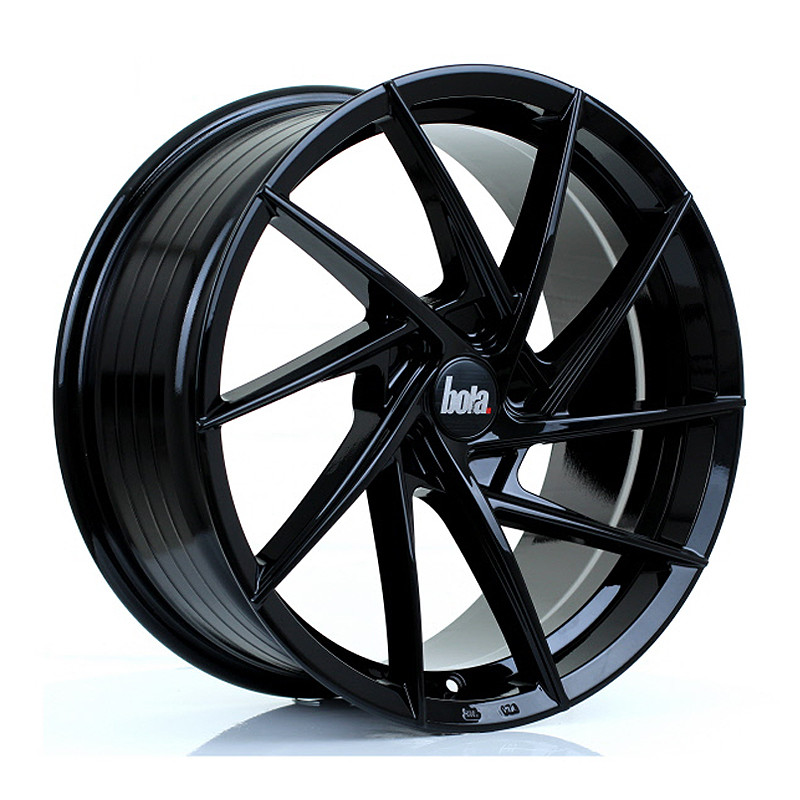 BOLA B26 18x8 CUSTOM PCD ET35 to 45 GLOSS BLACK (Load Rated 700kg) www.srbpower.com