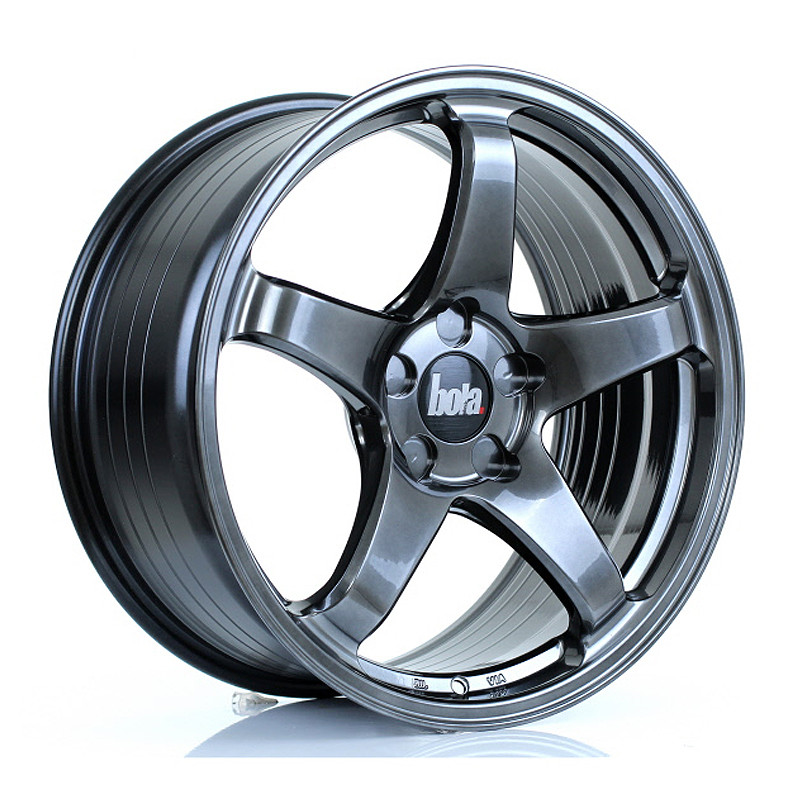 BOLA B2R 18x8.5 CUSTOM PCD ET30 to 45 HYPER BLACK (Load Rated 700kg) www.srbpower.com