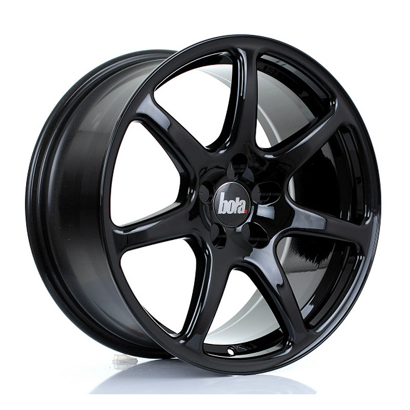 BOLA B7 18x8.5 CUSTOM PCD ET25 to 45 GLOSS BLACK (Load Rated 700kg) www.srbpower.com