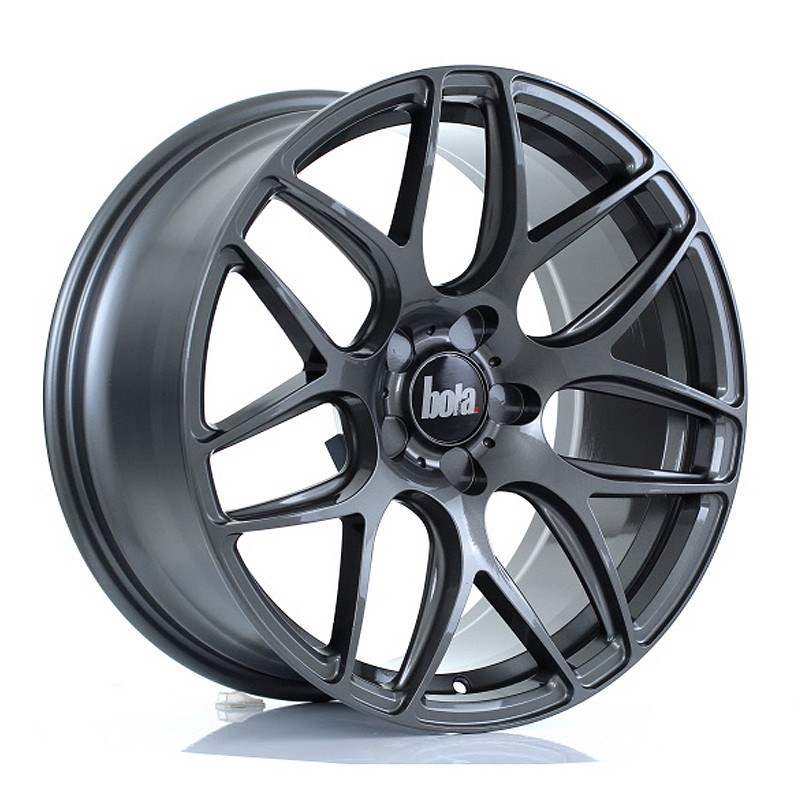 BOLA B8R 18x8.5 CUSTOM PCD ET25 to 45 GLOSS GUNMETAL (Load Rated 815kg) www.srbpower.com