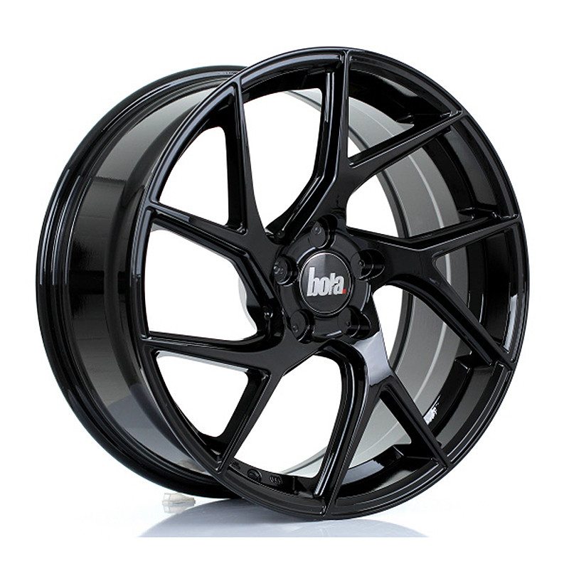 BOLA FLA 19x8.5 CUSTOM PCD ET20 to 58 GLOSS BLACK (Load Rated 735kg) www.srbpower.com