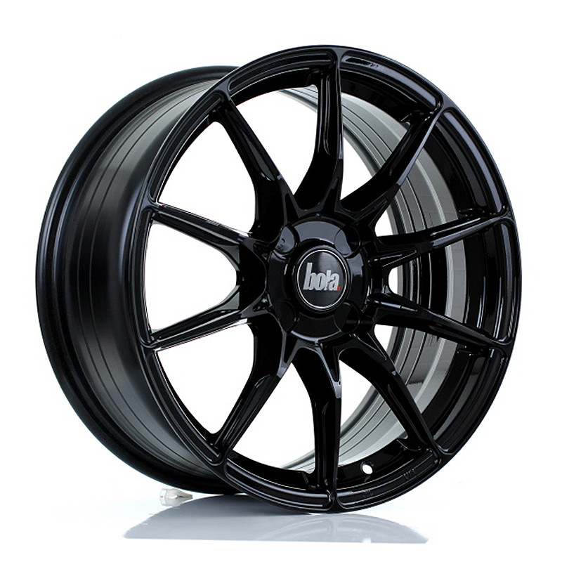 BOLA FLB 17x8 CUSTOM PCD ET35 to 45 GLOSS BLACK (Load Rated 690kg) www.srbpower.com