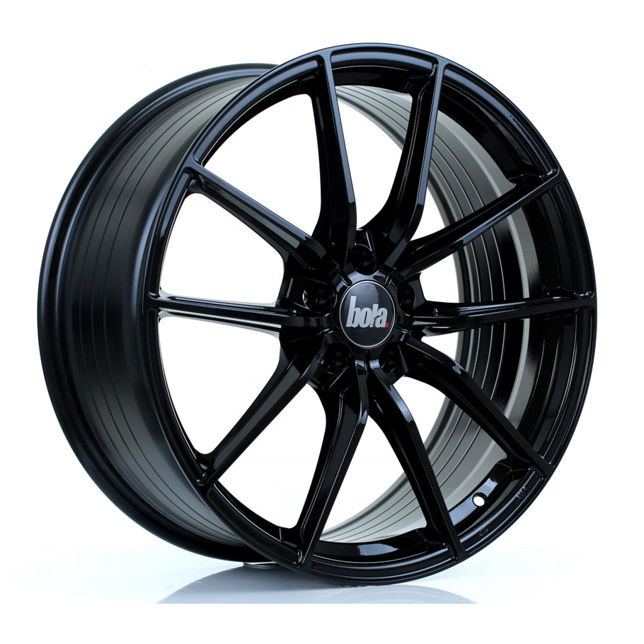 BOLA FLC 20x8.5 5x120 ET38 GLOSS BLACK (Load Rated 850kg) www.srbpower.com