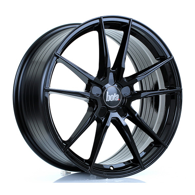 BOLA FLD 19x8.5 CUSTOM PCD ET25 to 63 GLOSS BLACK (Load Rated 735kg) www.srbpower.com