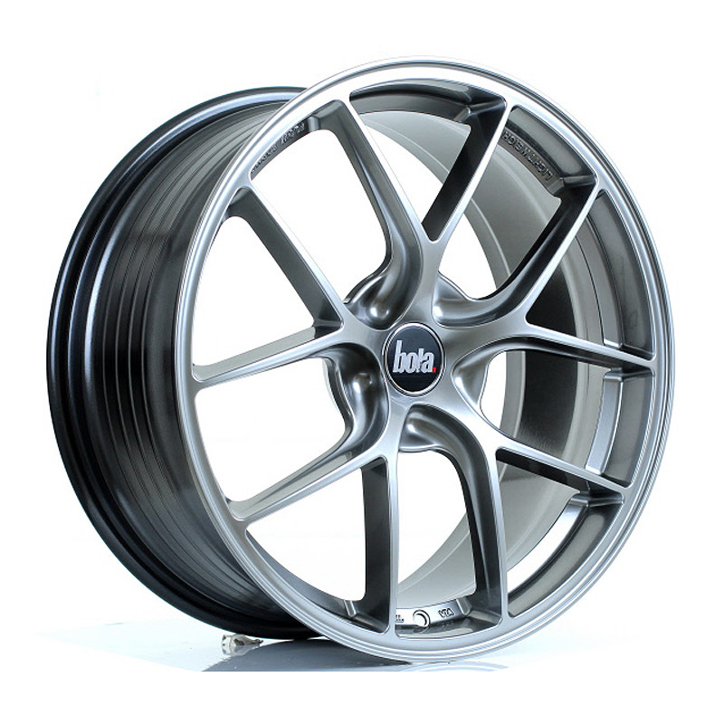 BOLA FLE 19x8.5 CUSTOM PCD ET35 to 50 HYPER BLACK (Load Rated 735kg) www.srbpower.com