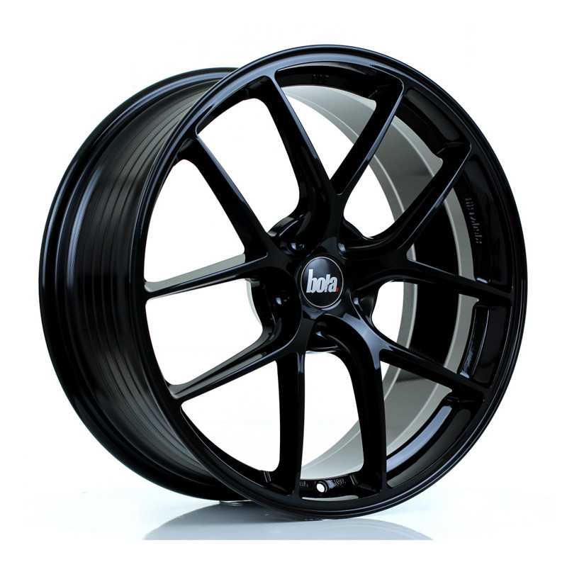 BOLA FLE 20x8.5 CUSTOM PCD ET30 to 50 GLOSS BLACK (Load Rated 855kg) www.srbpower.com