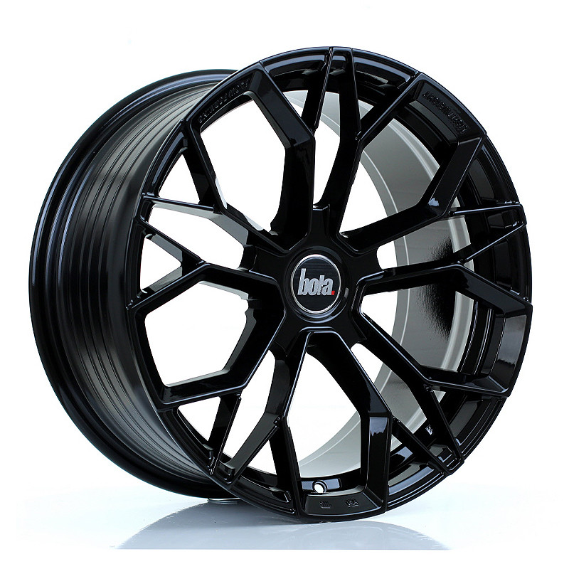 BOLA FLF 18x9 CUSTOM PCD ET42 to 50 GLOSS BLACK (Load Rated 700kg) www.srbpower.com