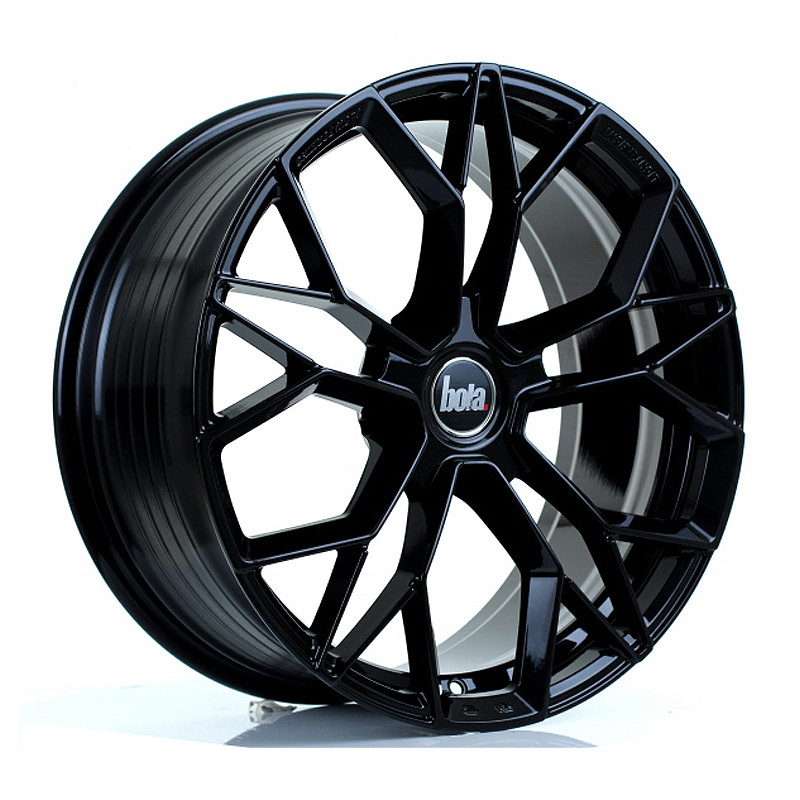 BOLA FLF 19x8.5 CUSTOM PCD ET42 to 50 GLOSS BLACK (Load Rated 850kg) www.srbpower.com