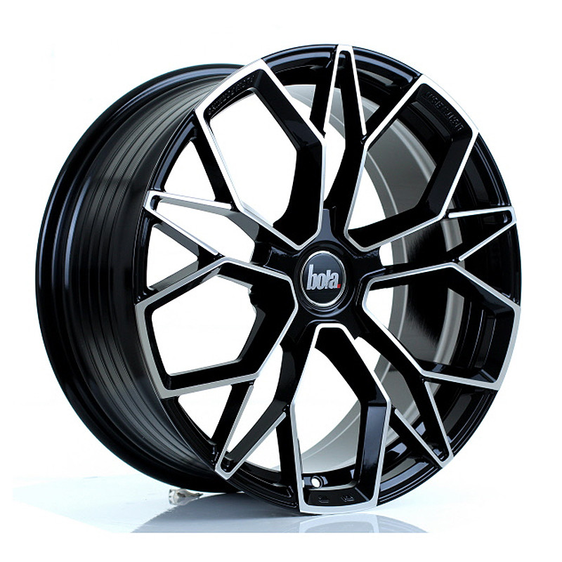 BOLA FLF 19x8.5 CUSTOM PCD ET42 to 50 GLOSS BLACK POLISHED (Load Rated 850kg) www.srbpower.com