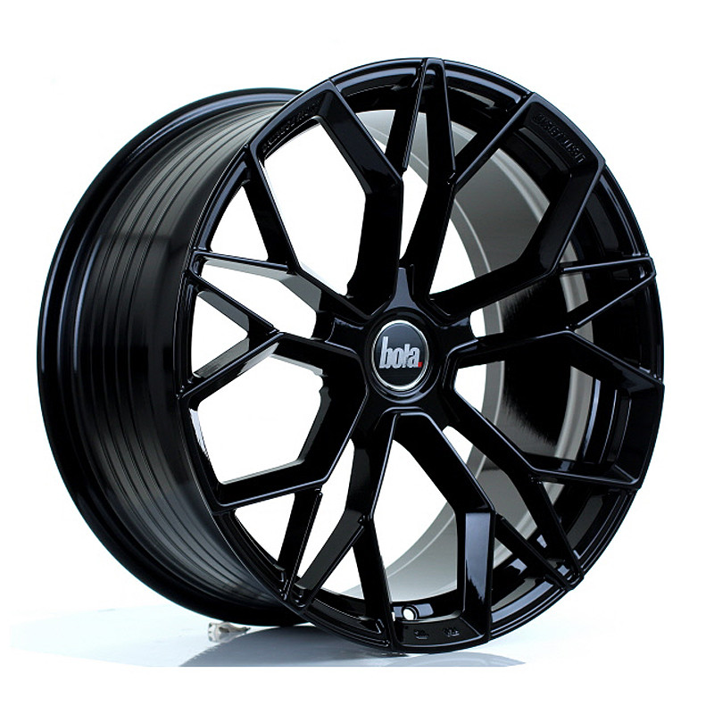 BOLA FLF 19x9.5 CUSTOM PCD ET45 to 50 GLOSS BLACK POLISHED (Load Rated 850kg) www.srbpower.com