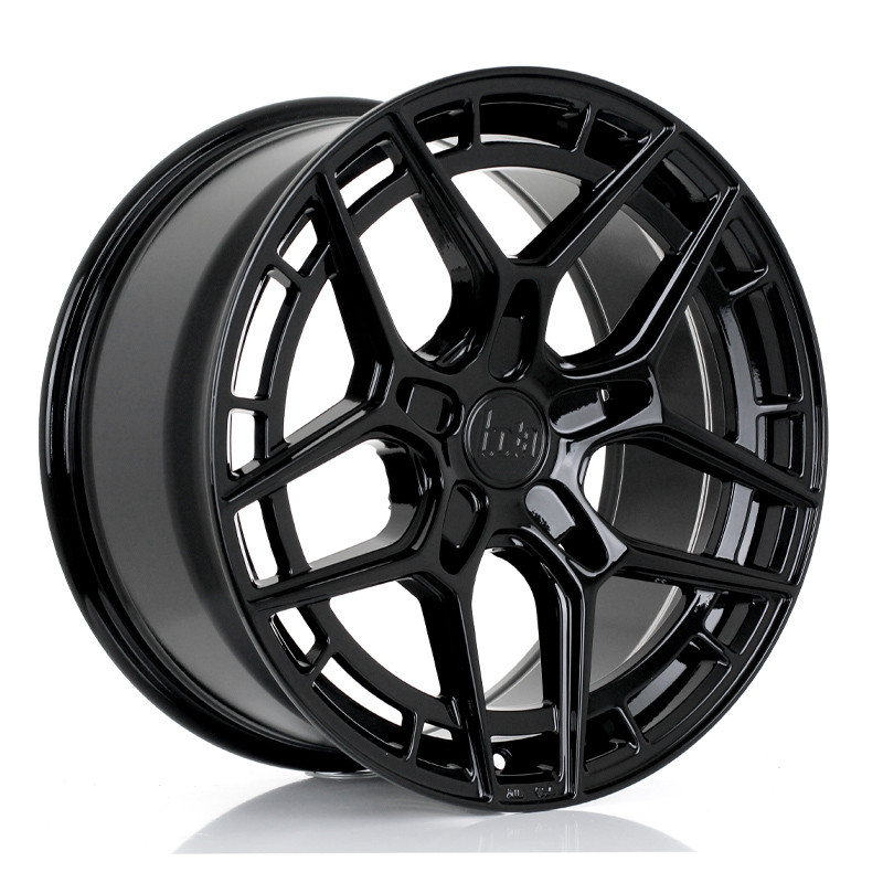 BOLA FLQ 18x9.5 CUSTOM PCD ET30 to 45 GLOSS BLACK (Load Rated 735kg) www.srbpower.com