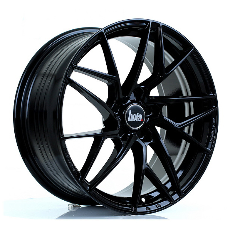 BOLA FLR 18x8.5 CUSTOM PCD ET40 to 50 GLOSS BLACK (Load Rated 700kg) www.srbpower.com