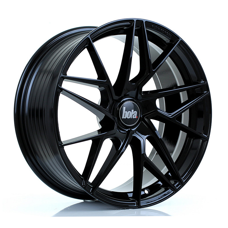 BOLA FLR 19x8.5 CUSTOM PCD ET40 to 45 GLOSS BLACK (Load Rated 735kg) www.srbpower.com