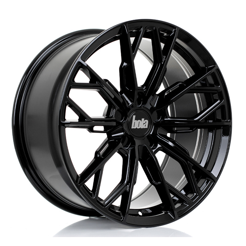 BOLA FLS 18x8 CUSTOM PCD ET25 to 50 GLOSS BLACK (Load Rated 735kg) www.srbpower.com