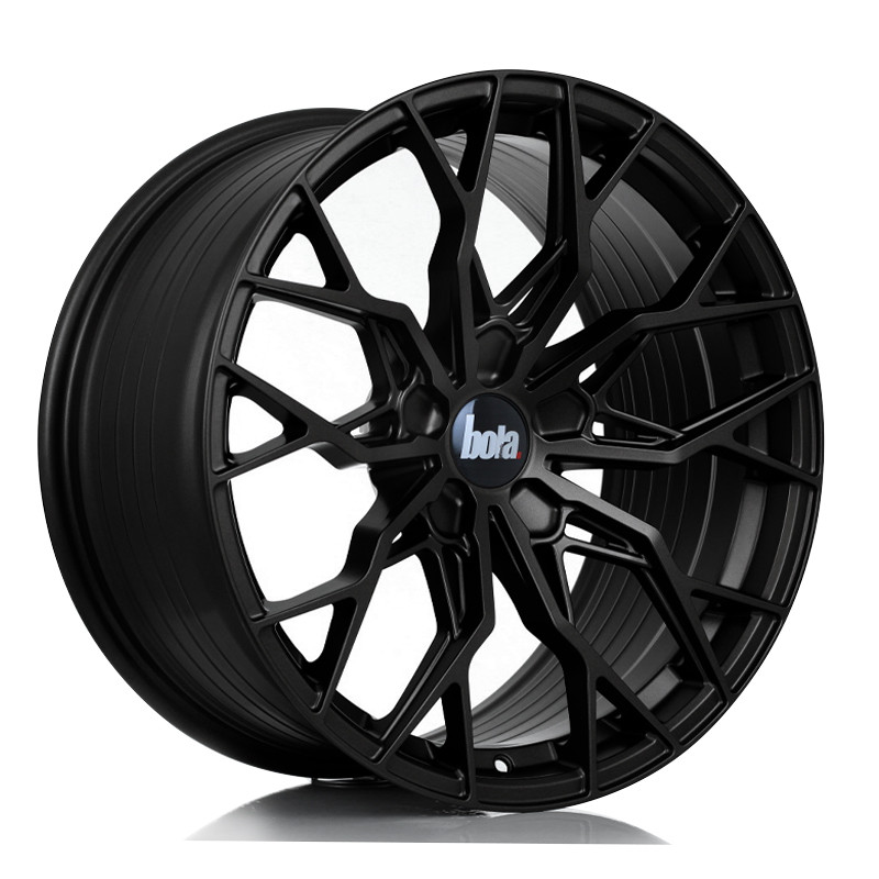 BOLA FLX 19x8.5 CUSTOM PCD ET25 to 55 MATT BLACK (Load Rated 815kg) www.srbpower.com