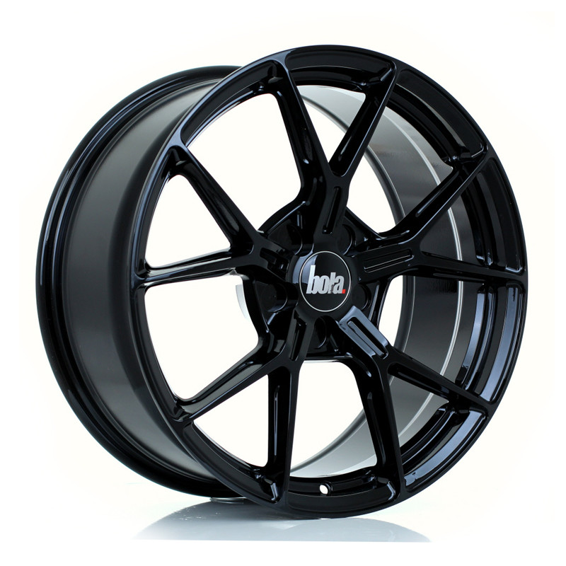 BOLA FLY 19x8.5 CUSTOM PCD ET15 to 47 GLOSS BLACK (Load Rated 815kg) www.srbpower.com