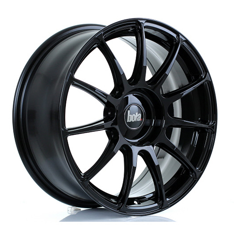 BOLA VST 17x7.5 CUSTOM PCD ET40 to 45 GLOSS BLACK (Load Rated 690kg) www.srbpower.com