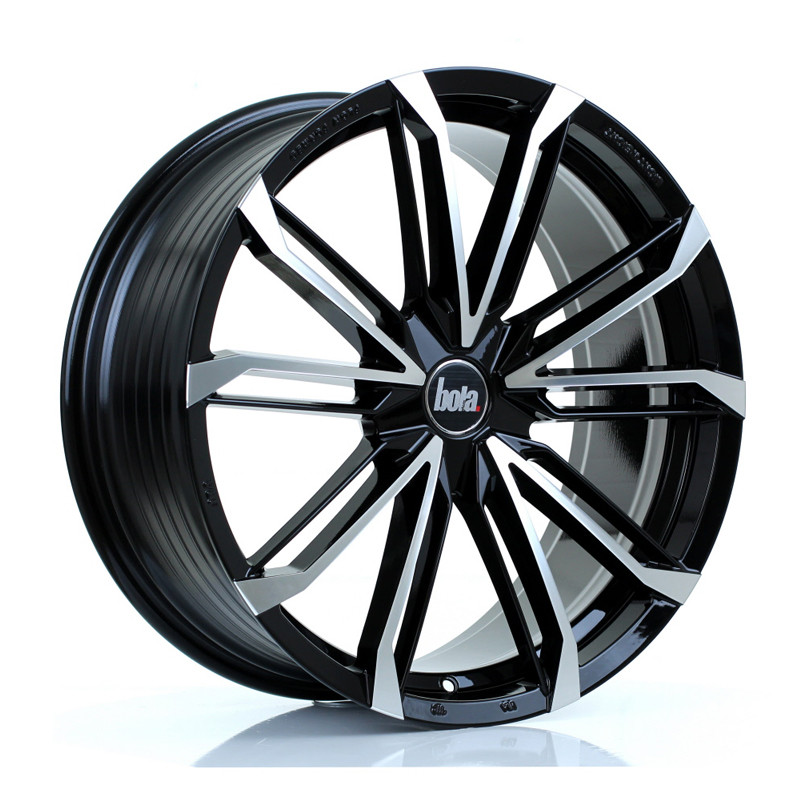 BOLA VANSPORT B23 20x8.5 CUSTOM PCD ET38 to 45 GLOSS BLACK POLISHED FACE (Load Rated 865kg) www.srbpower.com