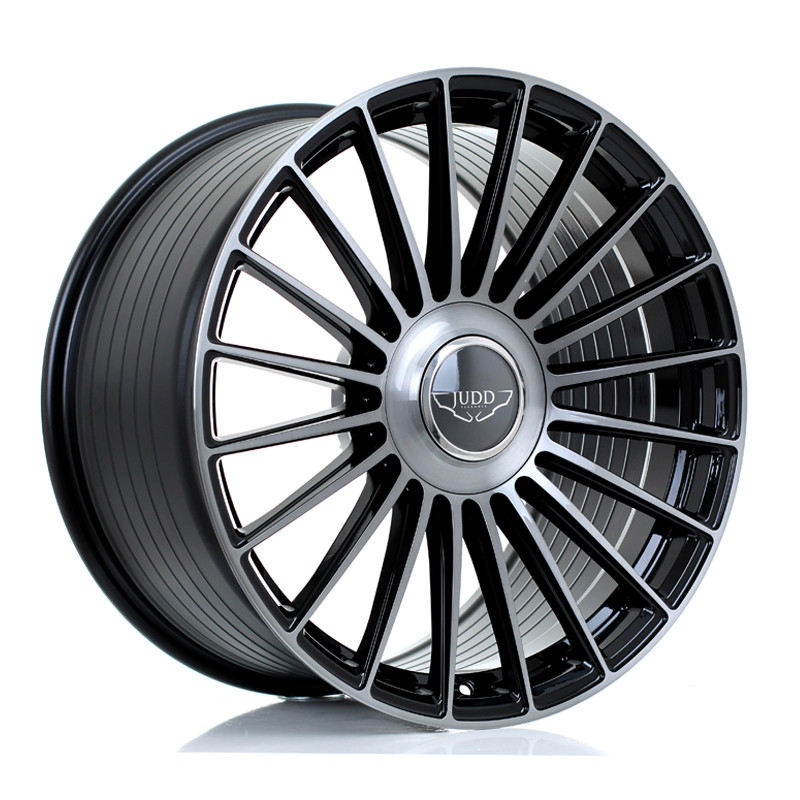 JUDD JSF8 20x10.5 CUSTOM PCD ET15 to 50 GLOSS BLACK TITANIUM BRUSHED (Load Rated 1kg) www.srbpower.com