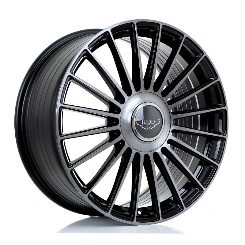 JUDD JSF8 20x9 CUSTOM PCD ET25 to 50 GLOSS BLACK TITANIUM BRUSHED (Load Rated 900kg) www.srbpower.com