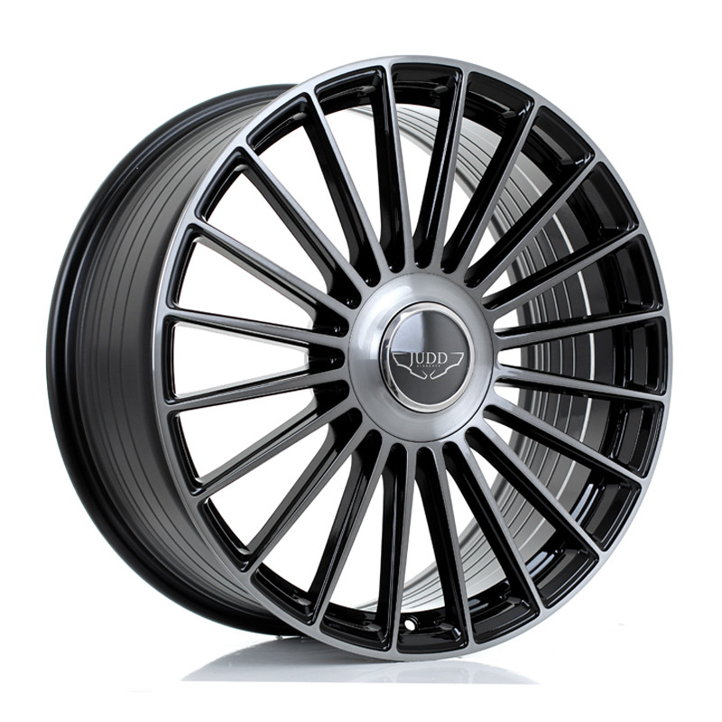 JUDD JSF8 21x9 CUSTOM PCD ET15 to 50 GLOSS BLACK TITANIUM BRUSHED (Load Rated 815kg) www.srbpower.com