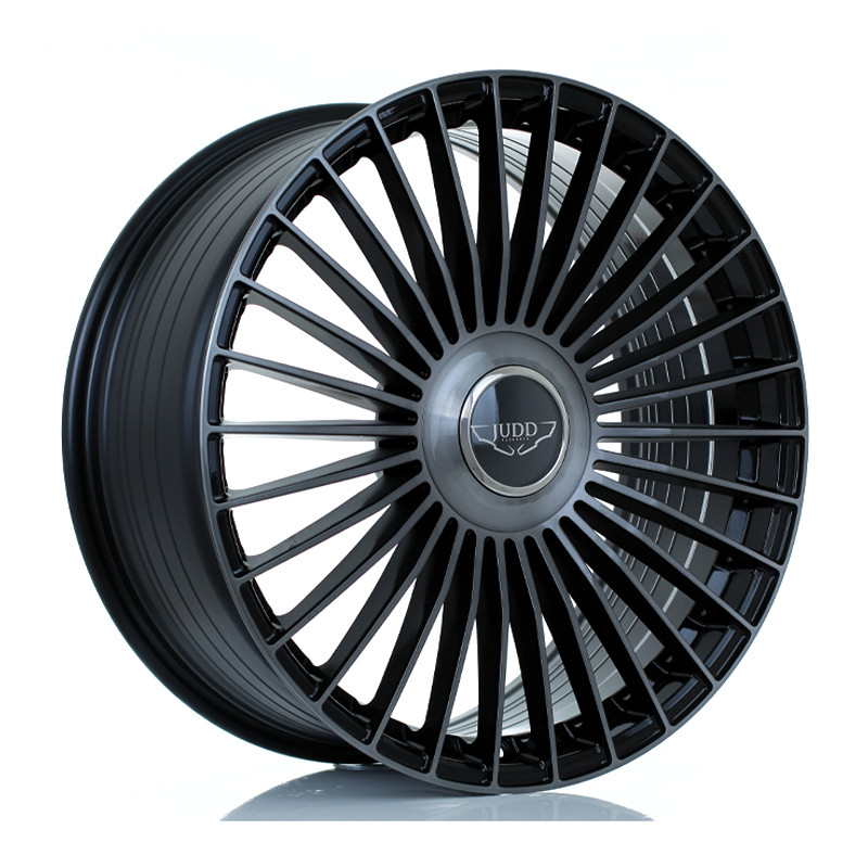 JUDD JSF9 21x9 CUSTOM PCD ET15 to 50 GLOSS BLACK TITANIUM BRUSHED (Load Rated 1kg) www.srbpower.com
