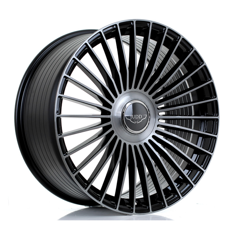 JUDD JSF9 22x10.5 CUSTOM PCD ET25 to 45 GLOSS BLACK TITANIUM BRUSHED (Load Rated 1000KGkg) www.srbpower.com