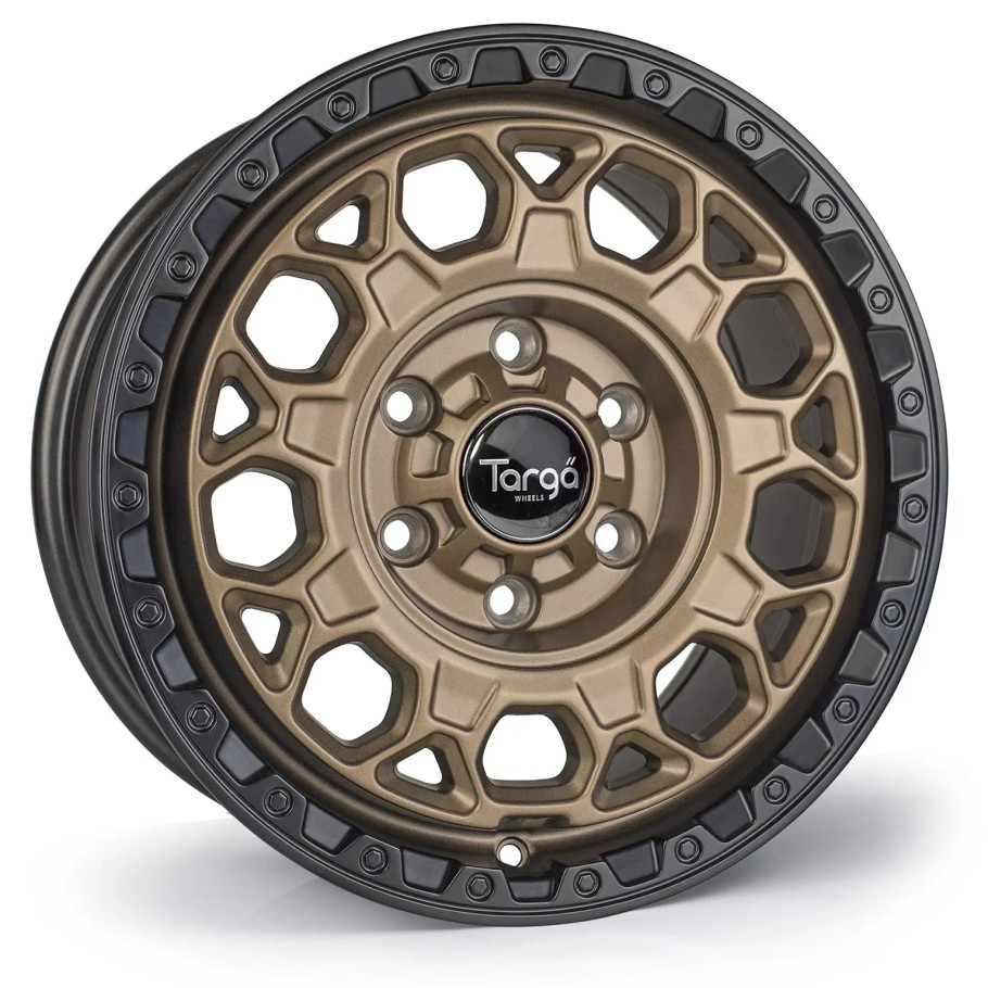 Targa TG12-HD 17 inch 6x130 Bronze Centre Matt Black Lip www.srbpower.com