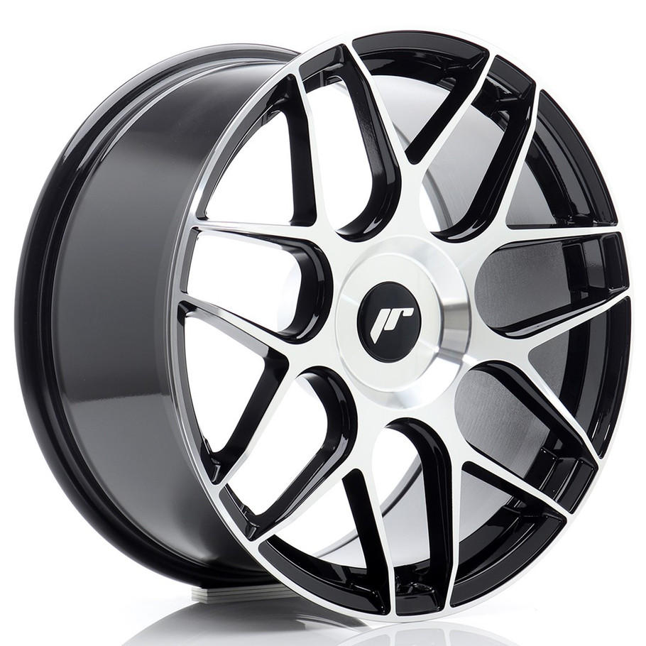 JR Wheels JR18 18x8.5 ET35 5x112 72.6mm Black Machined