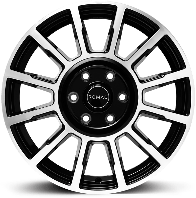 ROMAC STEALTH 16x6.5 ET50 5x160 BLACK/POLISH (Load 1250kg) RMSTE F6666BMF