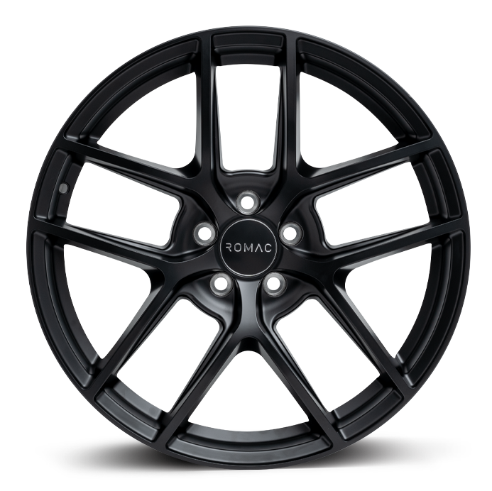 ROMAC DIABLO 17x7.5 ET42 5x108 SATIN BLACK (Load 690kg) RMDIA H7577SB