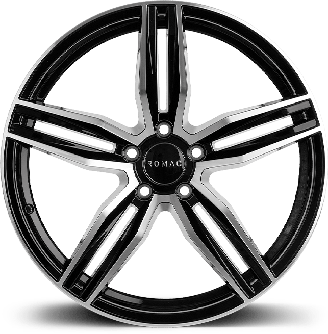 ROMAC VENOM 17x7.5 ET35 5x100 BLACK/POLISH (Load 690kg) RMVEN H7494BMF