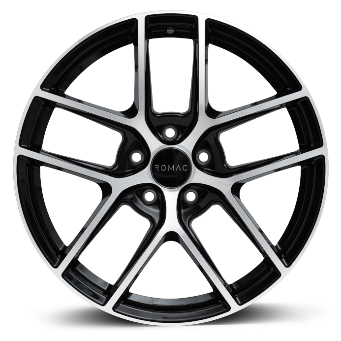 ROMAC DIABLO 20x8.5 ET38 5x114.3 BLACK/POLISH (Load 1000kg) RMDIA J0546BMF