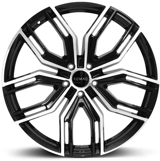 ROMAC CATALINA 22x9.5 ET42 5x108 BLACK/POLISH (Load 1000kg) RMCAT L2577BMF