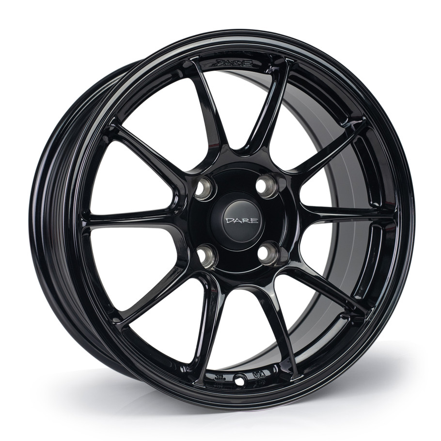 Dare MS1 15x7 ET30 4x100 Gloss Black 73.1mm (Rated 500kg) D15704100BADMS130