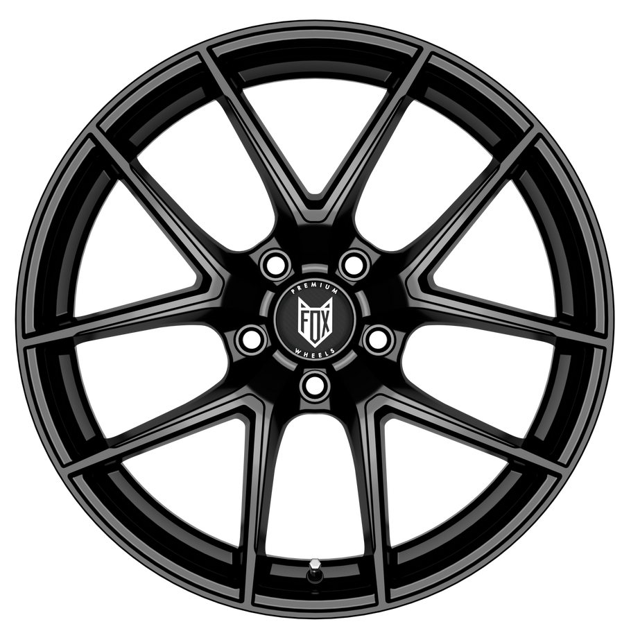 FOX FX5 18x8 ET42 5x108 GLOSS BLACK (Load 762kg) FX5I8477B