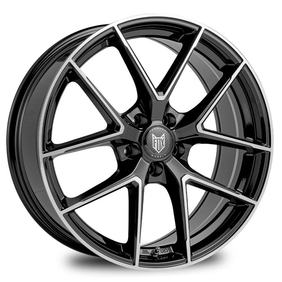 FOX FX5 19x8 ET42 5x114.3 BLACK POLISH (Load 762kg) FX5I9446BP