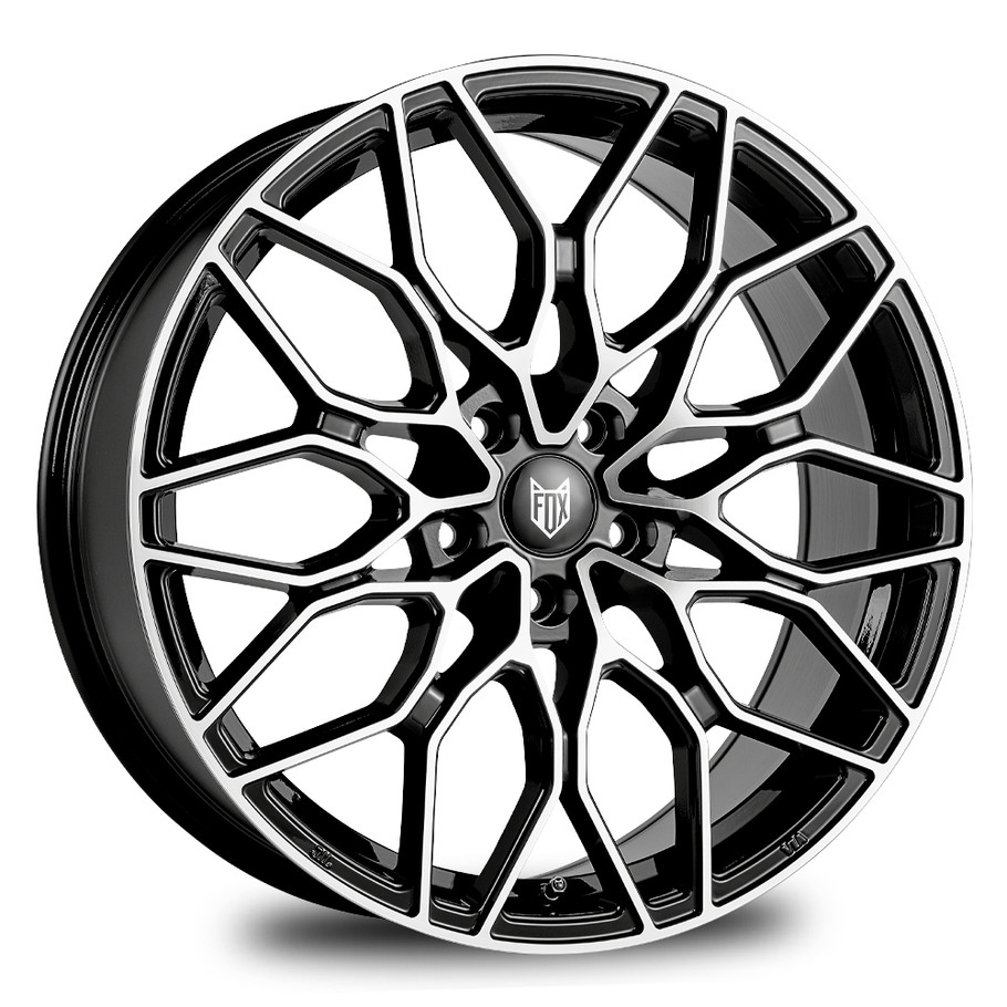 FOX FX9 17x7.5 ET35 5x100 BLACK POLISH (Load 600kg) FX9H7394BP
